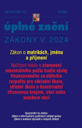 Aktualizace V/2 Zákon o matrikách, jménu a příjmení